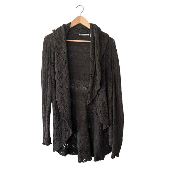 Cotton by Autumn Cashmere Brown Knit Cardigan Size Small - Picture 1 of 4